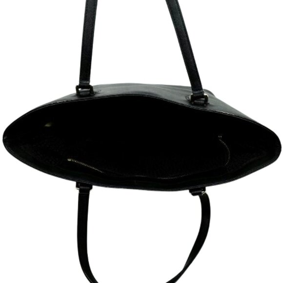 KATE SPADE~Dally Laurel Way~ BLACK LEATHER DAILY TOTE SHOULDER ZIP TOP BAG - Picture 6 of 7